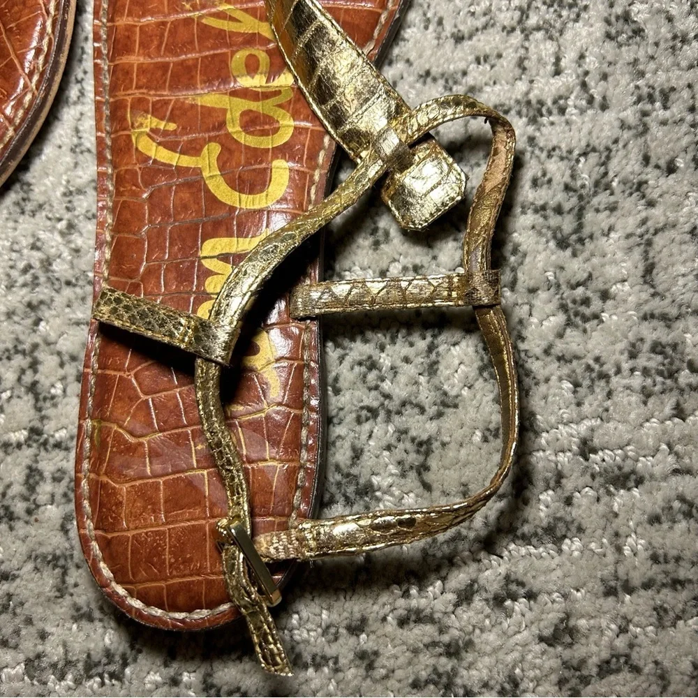 Sam Edelman Gigi Gold Gladiator Strappy Sandals Size 8.5